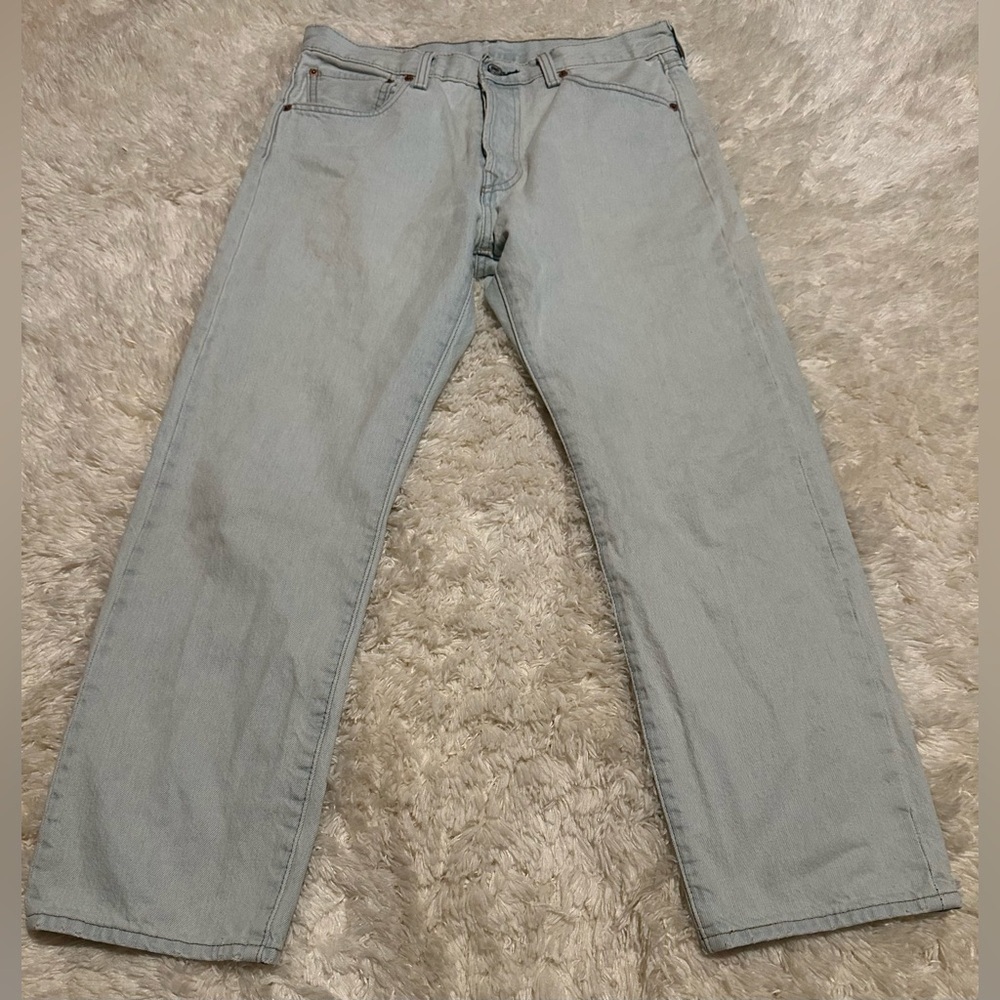 Levi Strauss 501 Button Fly Men's Light Wash Denim Blue Jeans Size 32x29 EUC
